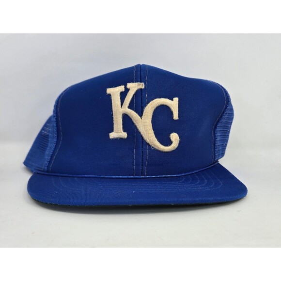 Kansas City Royals Trucker Cap Mesh 1980s Retro Snapback Universal Industries - Picture 11 of 13
